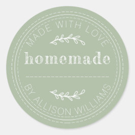 Ambachtelijke Gebakken Waren Jamblik Laurier Groen Ronde Sticker