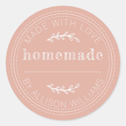 Ambachtelijke Gebakken Waren op de Boerderij Jam B Ronde Sticker (Voorkant)