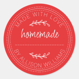 Ambachtelijke Gebakken Waren op de Boerderij Jam B Ronde Sticker