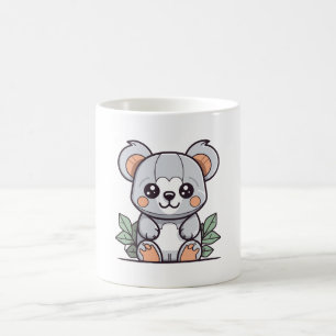 Ambachtelijke Kawaii Magische Koala Vector Koffiemok