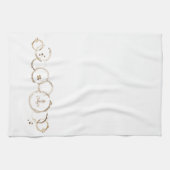 Ambachtelijke Koffiering Ringen NAAM Bruin Wit Keu Theedoek (Horizontaal)