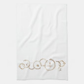 Ambachtelijke Koffiering Ringen NAAM Bruin Wit Keu Theedoek (Verticaal)