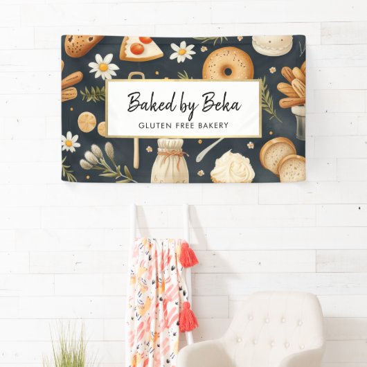 Ambachtelijke lekkernijen bakkerij, brood, gebak spandoek (Insitu)