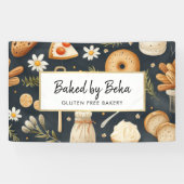 Ambachtelijke lekkernijen bakkerij, brood, gebak spandoek (Horizontaal)