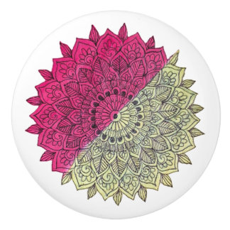 Ambachtelijke Mandala Keramische Knop