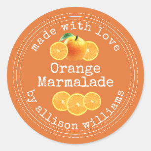 Ambachtelijke Sinaasappel Marmelade Ronde Sticker