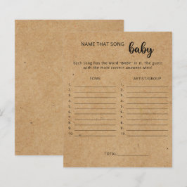 Ambachtelijke spel - Raad die song baby shower spe