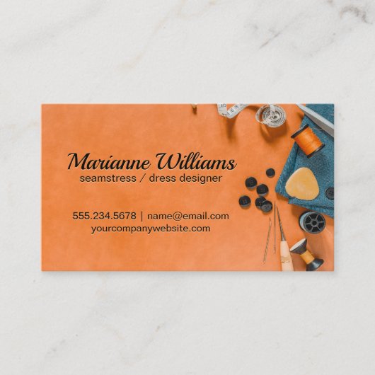Ambachtelijke Werkplaats | Naaister Visitekaartje (Voorkant)