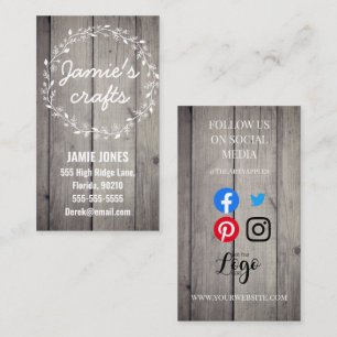 ambachtelijke winkel naaien vilt breien harten fol visitekaartje