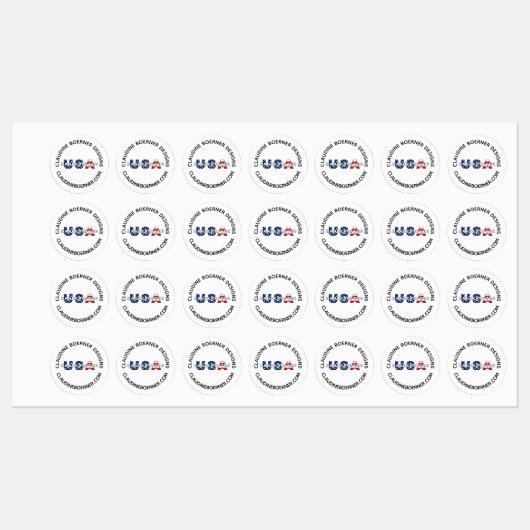 Ambachtelijke zakelijke kunstenaar naaien ijzer op labels (Vel)