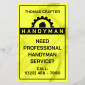 Ambachten en reparatie geïnspireerd flyer (Achterkant)