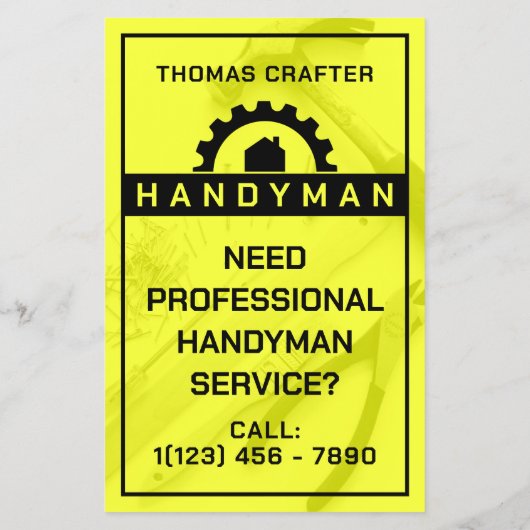 Ambachten en reparatie geïnspireerd flyer (Achterkant)