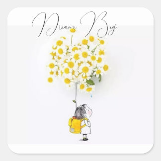 Ambachten & Feestartikelen > Cadeauverpakking Leve Vierkante Sticker