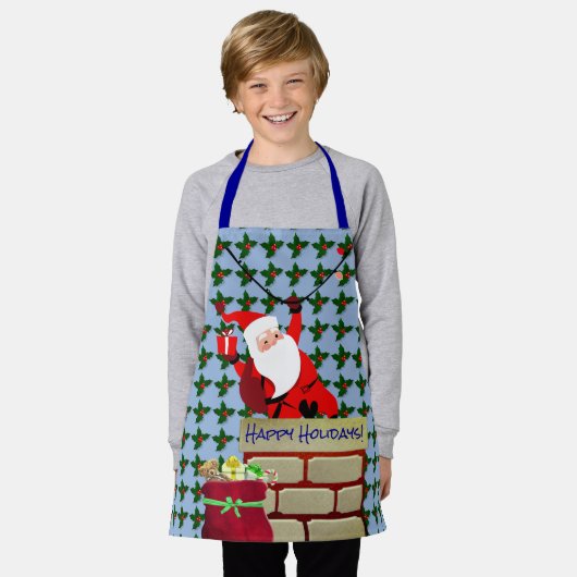 Ambachten & Vakantie bakken Vakantie Seizoen Cheer Schort (Gedragen)