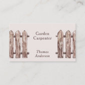 Ambachtslieden bruin in bruin met hek visitekaartje (Voorkant)