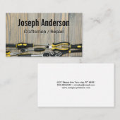 Ambachtslieden | Gereedschap | Werkplaats Tafel Visitekaartje (Voorkant / Achterkant)