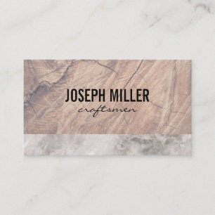 Ambachtslieden Hout en Marmeren Trim Visitekaartje