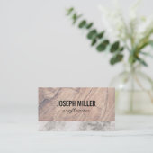 Ambachtslieden Hout en Marmeren Trim Visitekaartje (Staand voorkant)