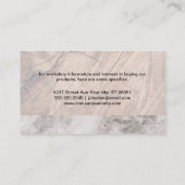 Ambachtslieden Hout en Marmeren Trim Visitekaartje (Achterkant)