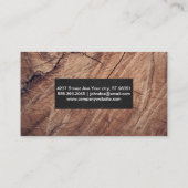 Ambachtslieden Houten Achtergrond | Gereedschap Visitekaartje (Achterkant)