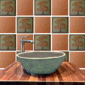 Ambachtsman Eiken Boom Keramische Tegel Tegeltje