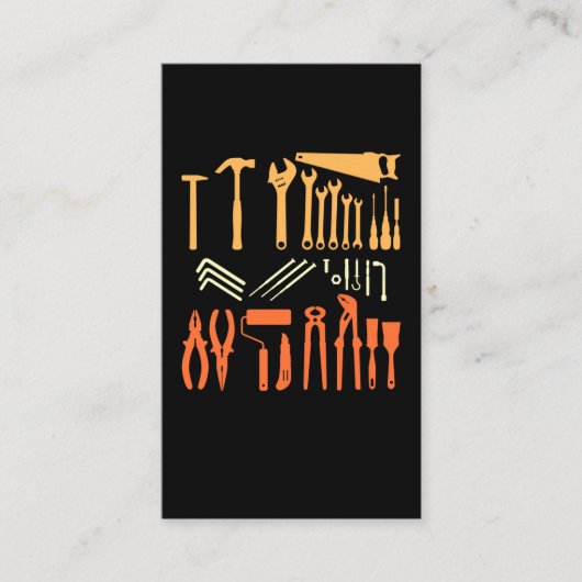 ambachtsman Garage Tools Dad Handyman Visitekaartje (Voorkant)