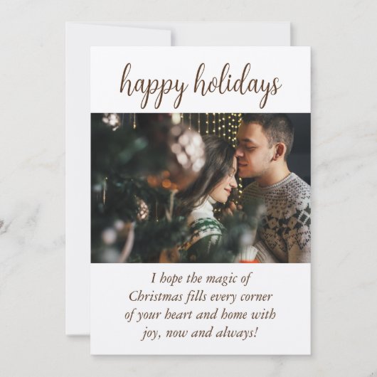 Ambachtspapier rustiek ontwerp Kerstkaart (Voorkant)