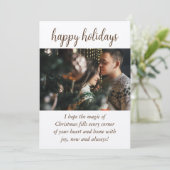 Ambachtspapier rustiek ontwerp Kerstkaart (Staand voorkant)