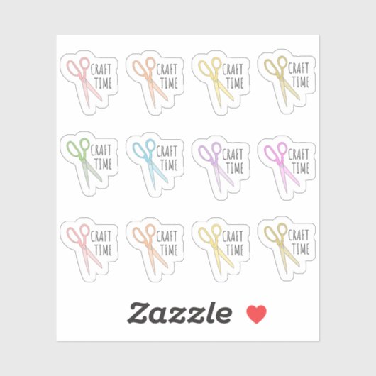 Ambachtstijd Schaar Ambachtsman Hobby Herinnering  Sticker (Vel)