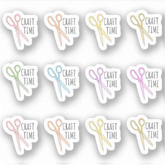 Ambachtstijd Schaar Ambachtsman Hobby Herinnering Sticker (Voorkant)