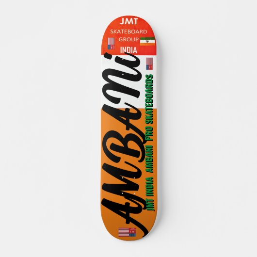 AMBANI JMT INDIA 7 3/4" Skateboard Deck (Voorkant)