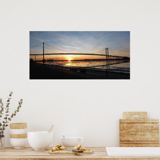 Ambassadebrug Sunset Poster (Keuken)