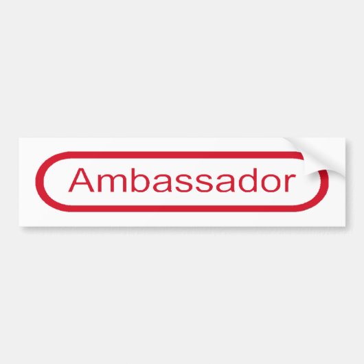 ambassadeur bumpersticker (Voorkant)