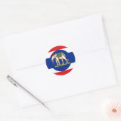 Ambassadeur Thailand, Thailand vlag Ronde Sticker (Envelop)