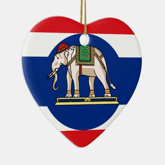 Ambassadeur Thailand, Thaise vlag Keramisch Ornament (Rechts)