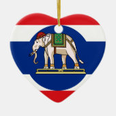 Ambassadeur Thailand, Thaise vlag Keramisch Ornament (Voorkant)
