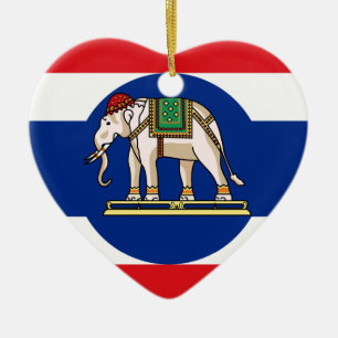 Ambassadeur Thailand, Thaise vlag Keramisch Ornament