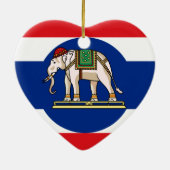 Ambassadeur Thailand, Thaise vlag Keramisch Ornament (Achterkant)