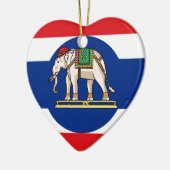 Ambassadeur Thailand, Thaise vlag Keramisch Ornament (Links)