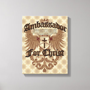 ambassadeur voor Christus, bijbelse bijbel van Cor Canvas Afdruk