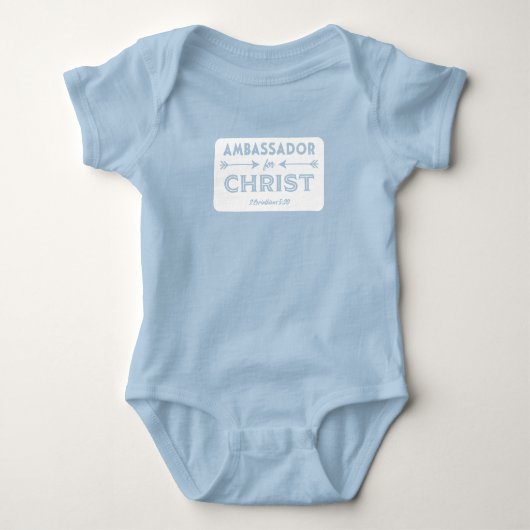 Ambassadeur voor Christus Schrift Slogan Romper (Voorkant)