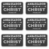 Ambassadeur voor Christus Schrift Slogan Sticker (Voorkant)