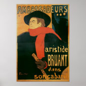 Ambassadeurs: Aristide Bruant, 1892 Poster (Voorkant)