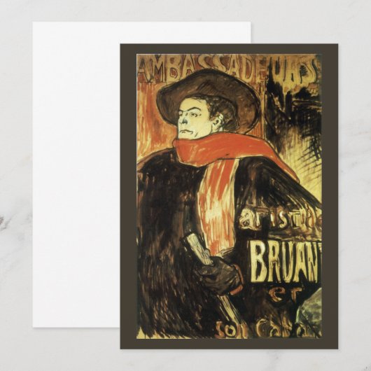 Ambassadeurs, Aristide Bruant door Toulouse Lautre (Voorkant / Achterkant)