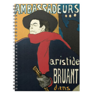 Ambassadeurs, Aristide Bruant door Toulouse Lautre Notitieboek