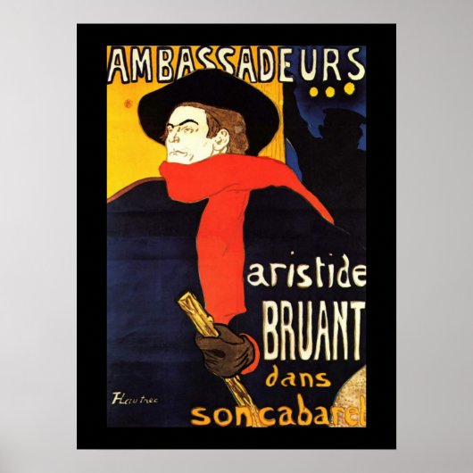 Ambassadeurs Aristide Bruant in Zijn Cabaret Poster (Voorkant)
