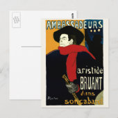  Ambassadeurs Art Nouveau in Toulouse Lautrec Briefkaart (Voorkant / Achterkant)