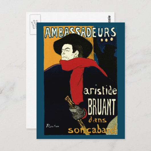 Ambassadeurs Art Nouveau in Toulouse Lautrec Briefkaart (Voorkant / Achterkant)