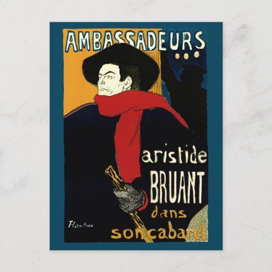  Ambassadeurs Art Nouveau in Toulouse Lautrec Briefkaart (Voorkant)