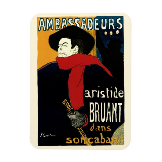 Ambassadeurs Art Nouveau in Toulouse Lautrec Magneet (Verticaal)